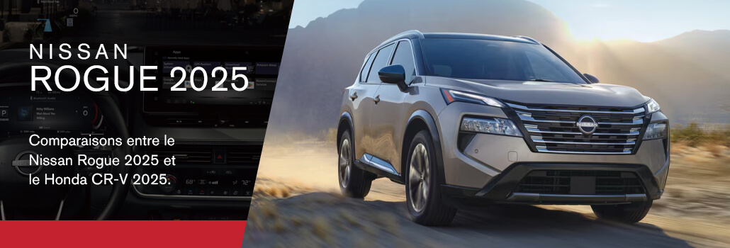 Joliette nissan blog aout NISSAN ROGUE 2025 VS HONDA CR V 2025 FR